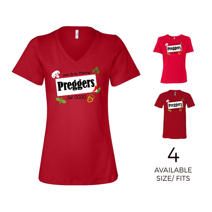 Preggers Est. Custom Unisex Shirt, Women Relaxed Shirt Pregnancy announcement Prego Shirt, Preggers Shirt