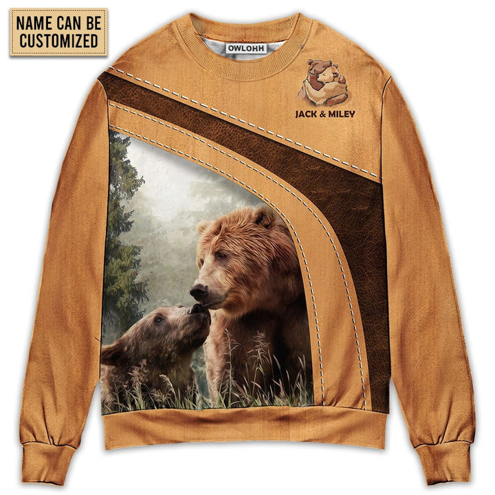 Bear An Old Bear Live Here With His Honey Personalized - Sweater - Ugly Christmas Sweaters