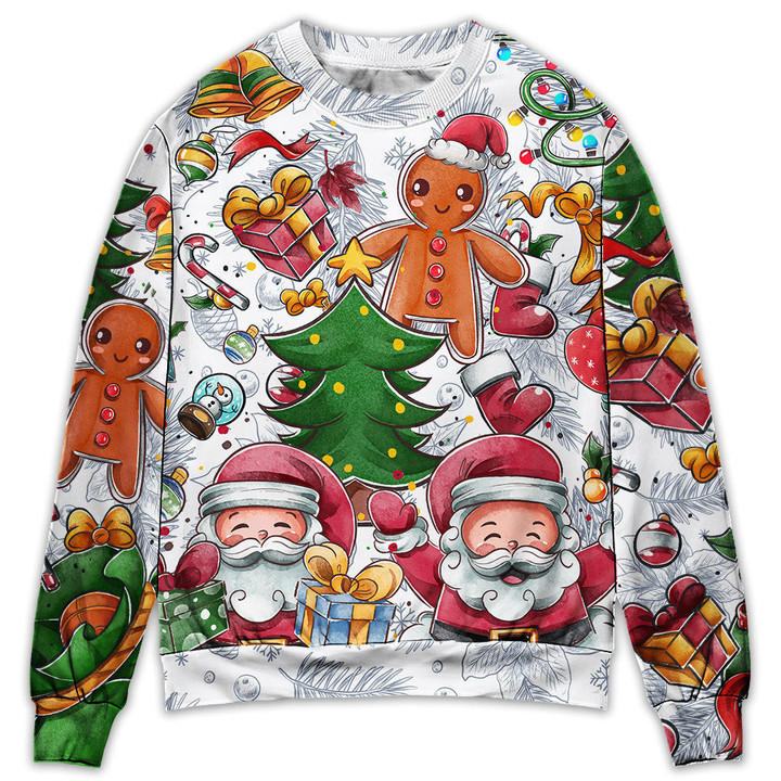 Christmas Santa Cutie Winter Snowman Gingerbread - Sweater - Ugly Christmas Sweaters