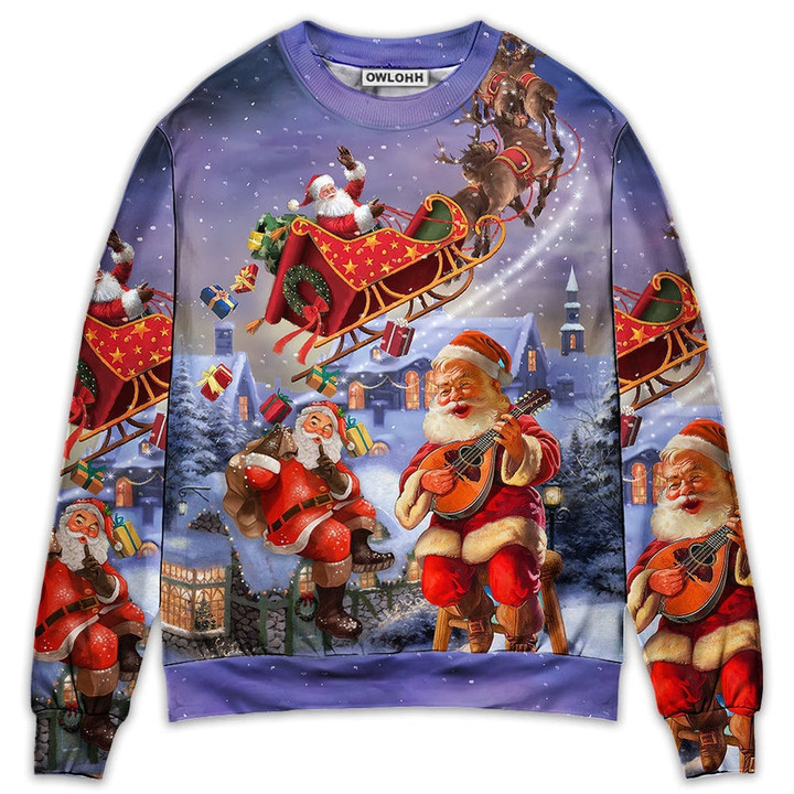 Christmas Santa Claus Funny Art Style - Sweater - Ugly Christmas Sweaters