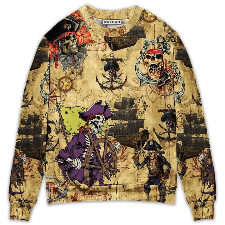 Skull Pirate So Scary - Sweater - Ugly Christmas Sweaters