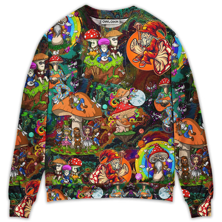 Hippie Mushroom Trippy Colorful Lover - Sweater - Ugly Christmas Sweaters