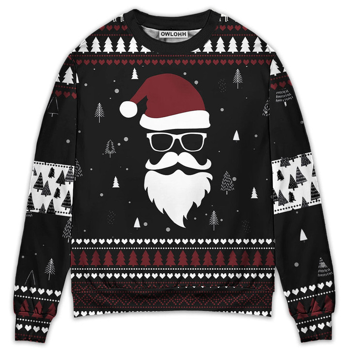 Christmas Santa Up On The Rooftop Click Click Click Santa Claus - Sweater - Ugly Christmas Sweaters