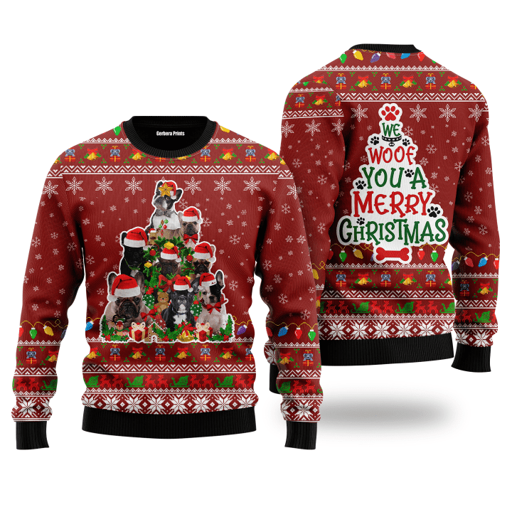We Woof You A Merry Christmas Ugly Christmas Sweater 3D Printed Best Gift For Xmas UH1904
