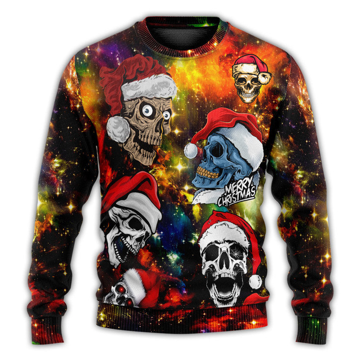 Skull Love Christmas Funny - Sweater - Ugly Christmas Sweaters