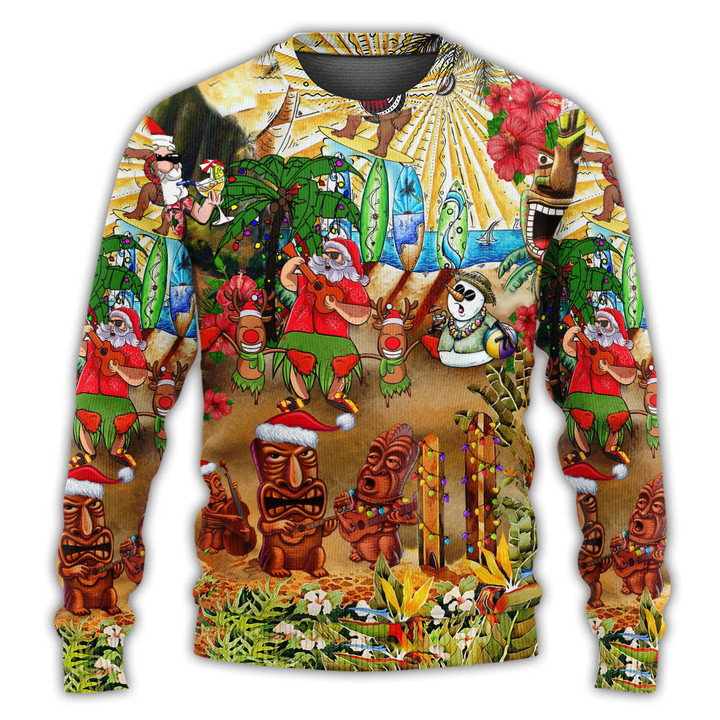 Christmas Mele Kalikimaka From Hawaii - Sweater - Ugly Christmas Sweaters