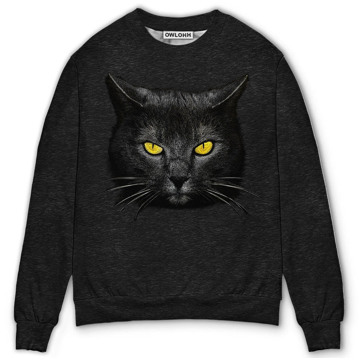 Cat Loves Darkness So Cool - Sweater - Ugly Christmas Sweaters
