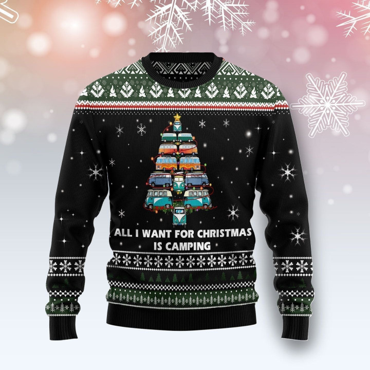 All I Want For Christmas Is Camping Ugly Christmas Sweater 3D Printed Best Gift For Xmas Adult | US5263