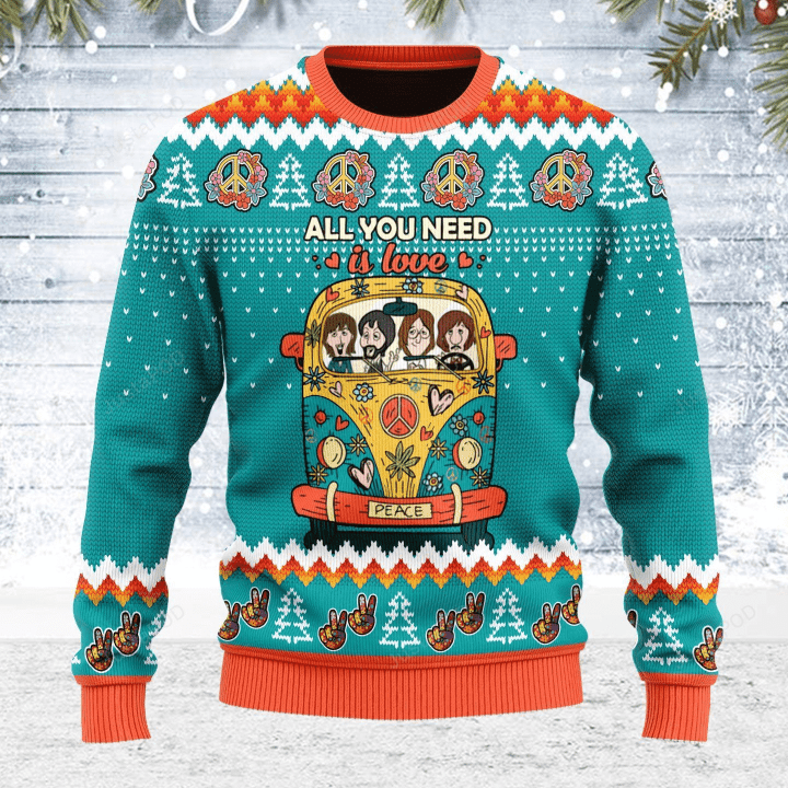 Merry Christmas All You Need Is Love - Ugly Christmas Sweater PN112443