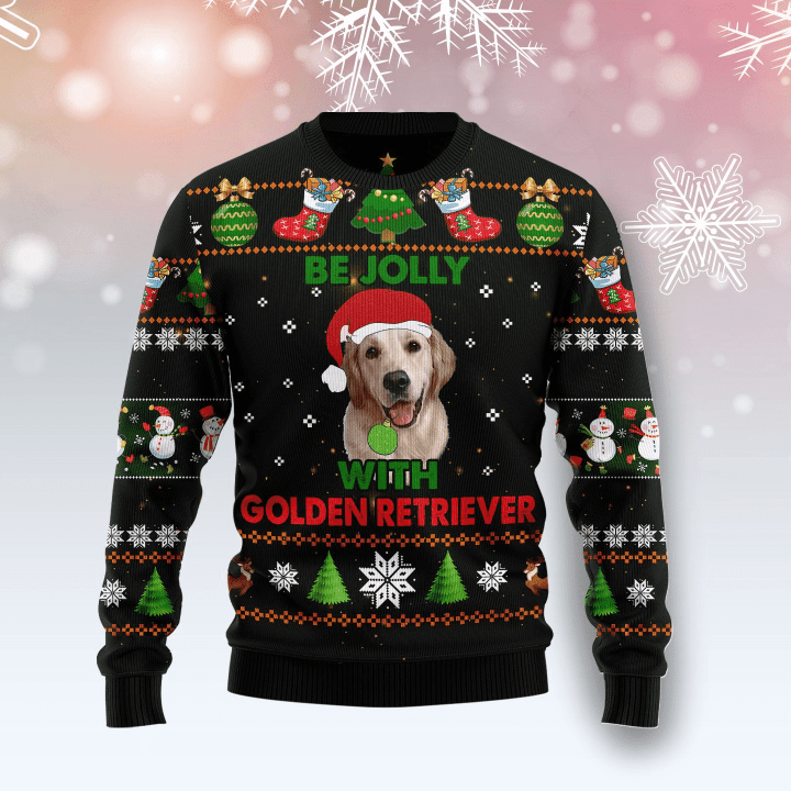 Golden Retriever Be Jolly Ugly Christmas Sweater