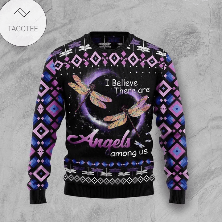 Dragonfly Angels Ugly Christmas Sweater