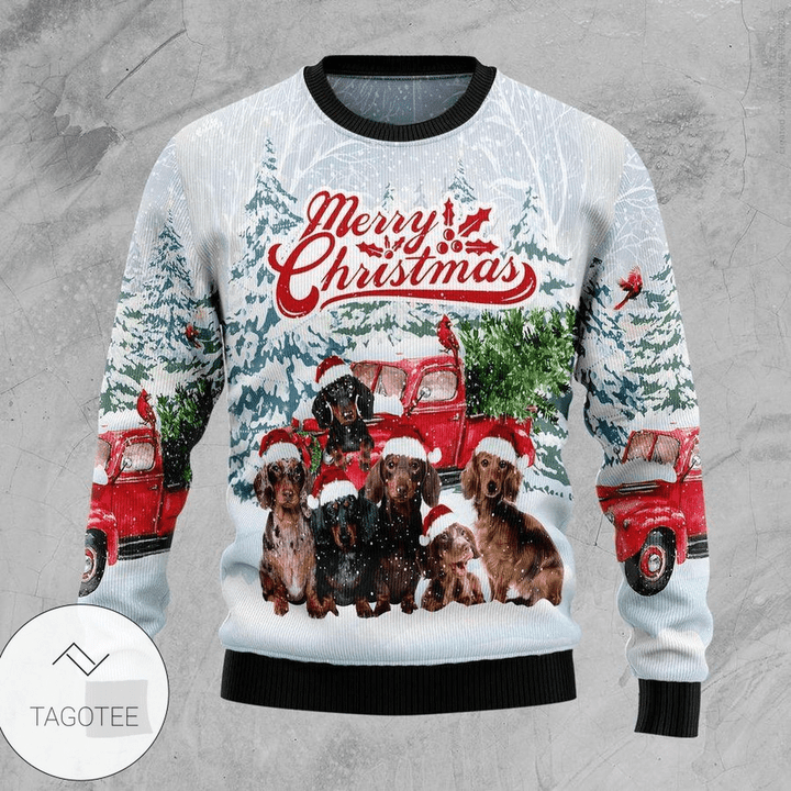 Dachshund Merry Ugly Christmas Sweater