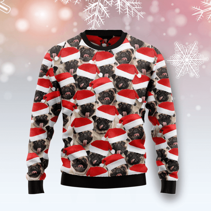 Pug Group Awesome Ugly Christmas Sweater