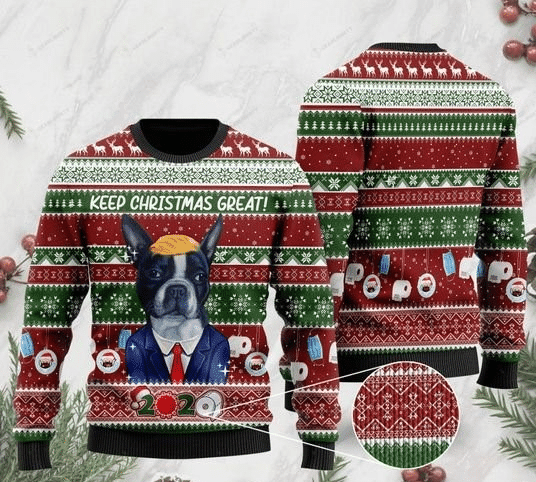 Animal  Boston Terrier Ugly Sweater