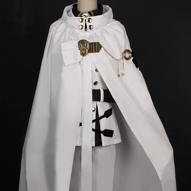 Anime Seraph of The End Mikaela Hyakuya Costume Full Set for Adult Unisex Halloween Party Cosplay Costume with Wig