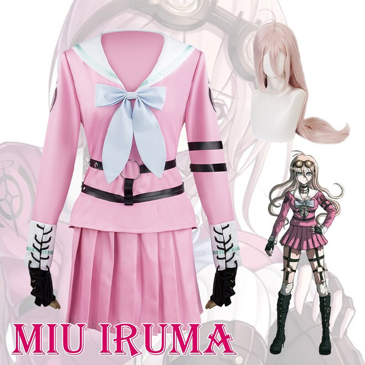 Miu Iruma Cosplay Costume Anime Super Danganronpa Uniform For Men Halloween