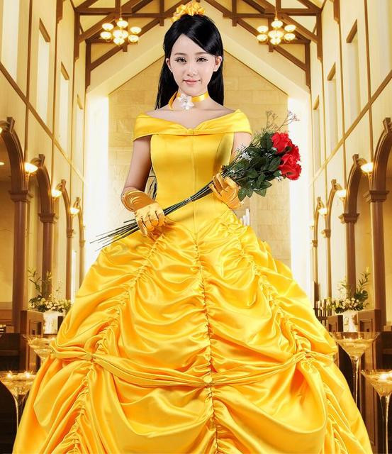 Anime Beauty and the Beast Fancy Dress Cosplay Costume princess belle adult women female Halloween Costumes fancy Costume Suit