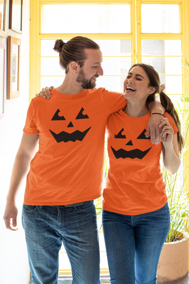 Pumpkin Couple -Halloween Costume, Halloween Matching Costume, Couple's Costume, Pumpkin Costume, Couple's Pumpkin Costume