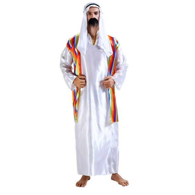 Umorden Men Arabia Arab Sheikh Costume Shepherd Arabian Prince Cosplay for Adult Fantasia Purim Halloween Costumes