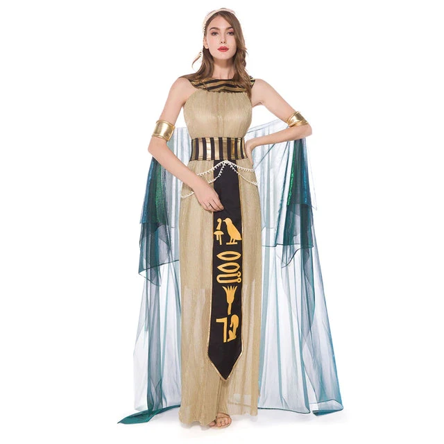 Umorden Fantasia Adult Egyptian King Queen Pharaoh Cleopatra Costumes Cosplay for Men Women Couples Halloween Purim Fancy Dress