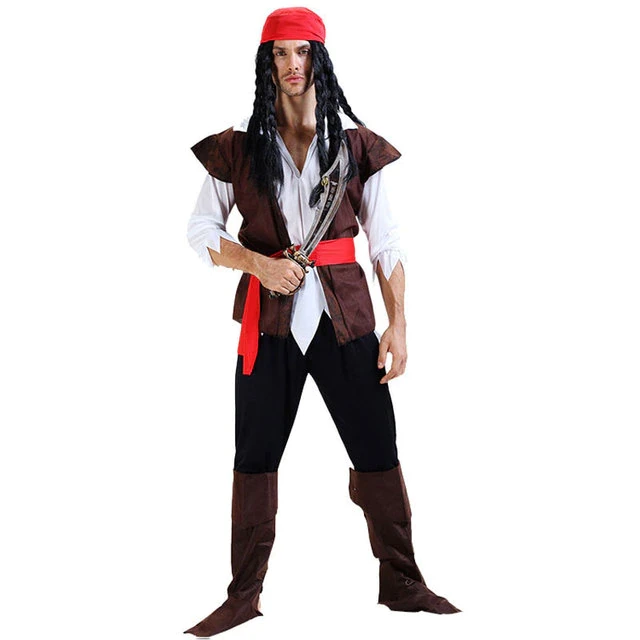 Umorden Child-Parent Corsair Buccaneer Pirates Costumes for Kids Child Adult Purim Halloween Fantasia Cosplay Dress Family