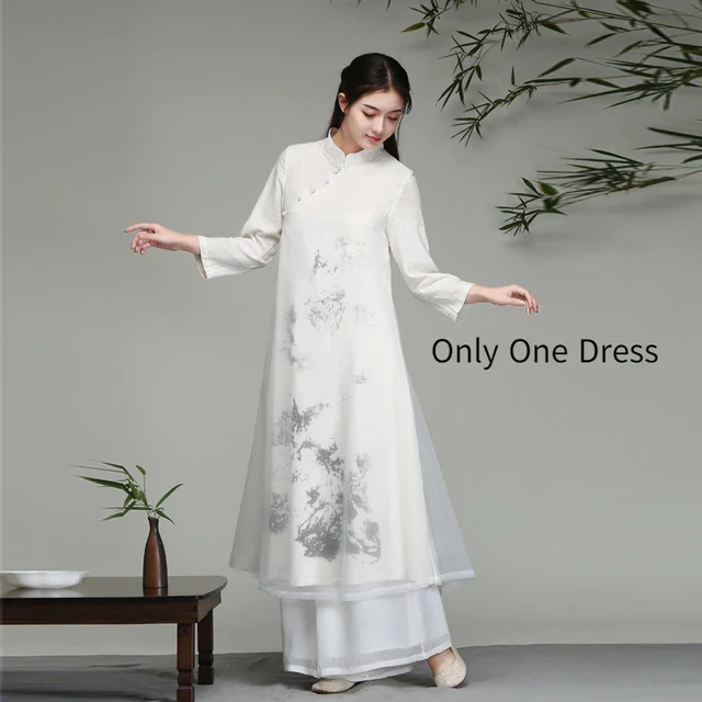 Traditional Chinese Clothing for Women Kung Fu Tea Elegant Uniform Breathable Comfy 2Pcs Sets Tops Yoga Pants Tai Chi Uniform