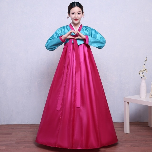 10Color Korean Fashion Ancient Costumes Women Hanbok Dress Traditional Party Asian Palace Cosplay Performance Clothing