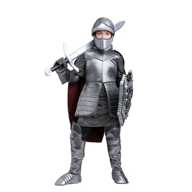 new Halloween Party Kids Royal Warrior Knight Costumes Boys Soldier Children Medieval Roman Cosplay Carnival Fancy Dress for kid
