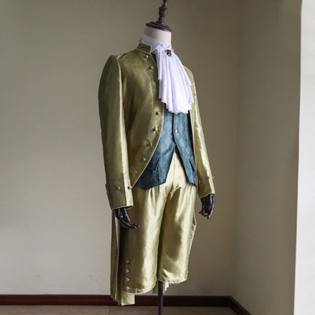 Cosplaydiy Custom Made Adult Mens Blue Victorian Elegant Gothic Aristocrat 18th Century Gentleman Cosplay Costume
