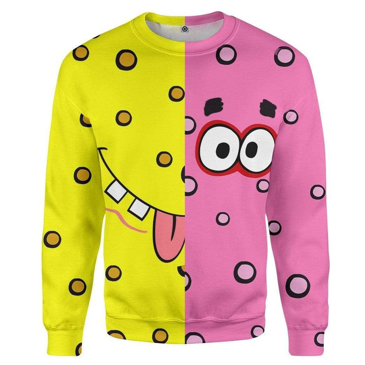3D SpongeBob and Patrick Star Custom Sweatshirt Apparel