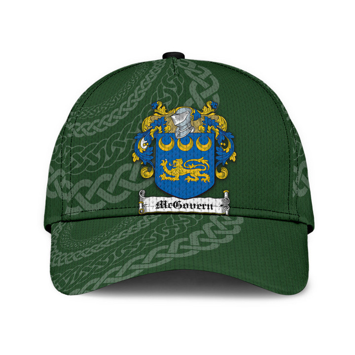 Mcgovern Coat Of Arms - Irish Family Crest St Patrick's Day Classic Cap