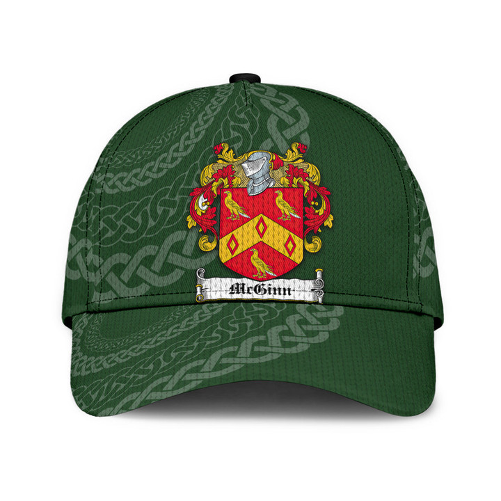 Mcginn Coat Of Arms - Irish Family Crest St Patrick's Day Classic Cap