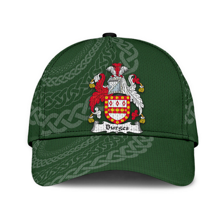 Burges Coat Of Arms - Irish Family Crest St Patrick's Day Classic Cap