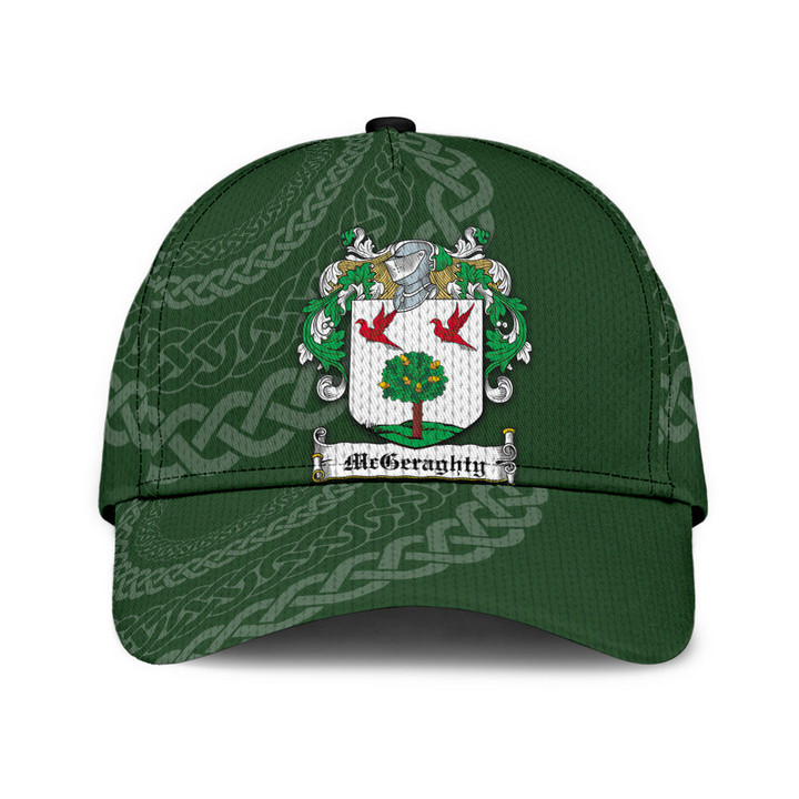 Mcgeraghty Coat Of Arms - Irish Family Crest St Patrick's Day Classic Cap