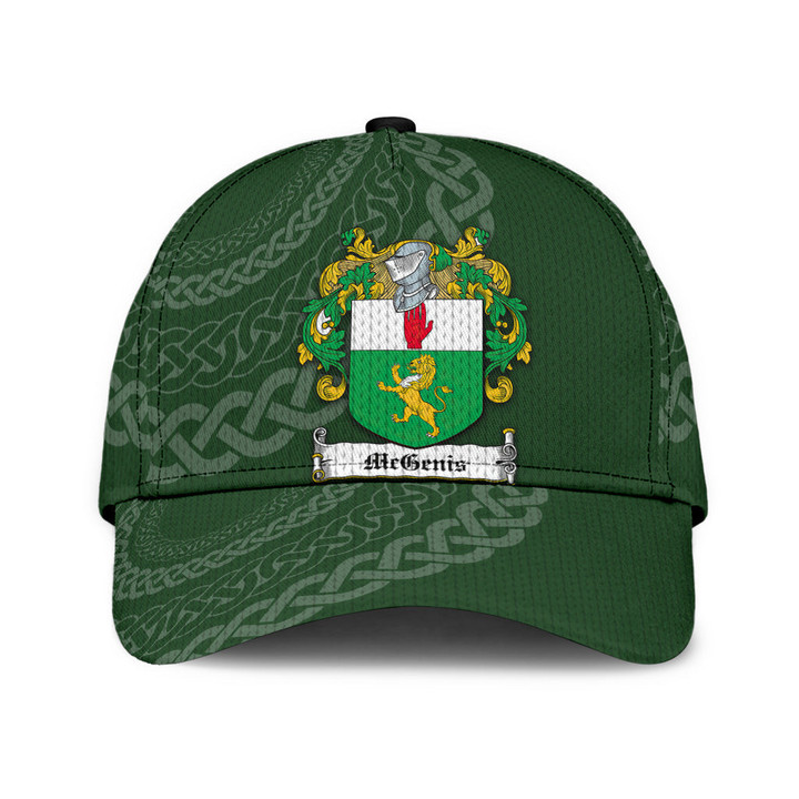 Mcgenis Coat Of Arms - Irish Family Crest St Patrick's Day Classic Cap