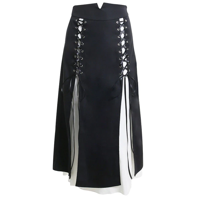 Halloween Costumes For Women Sexy Gothic Skirt Vintage Medieval Style Slit High Waist Holiday Cosplay Party Performance Carnival