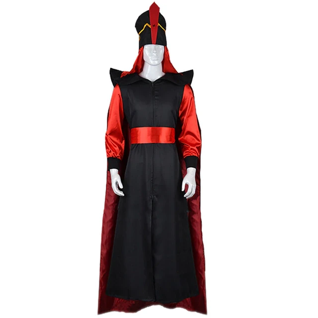 The Arabian Nights Aladdin Jafar Cosplay Costume Aldult Man Woman Halloween Wizard Clothes Suit