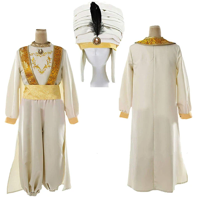 Aladdin Lamp Prince Aladdin Prince Costume outfit For Adult Man Set/Hat Halloween Carnival Party Movie Cosplay Costume