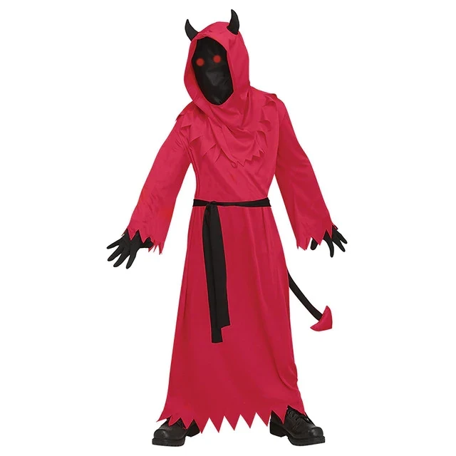 Children Devil Horror Glowing Red Eyes Halloween Costume Party Acting Modeling Short Video Shooting Costumes