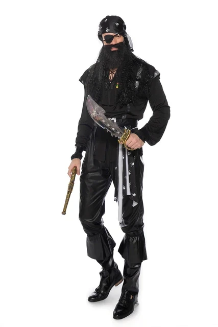 Men Medoeval Gothic Pirate Costumes for Adult Halloween Carnival Male Pirates Captain Cosplay Clothes Set