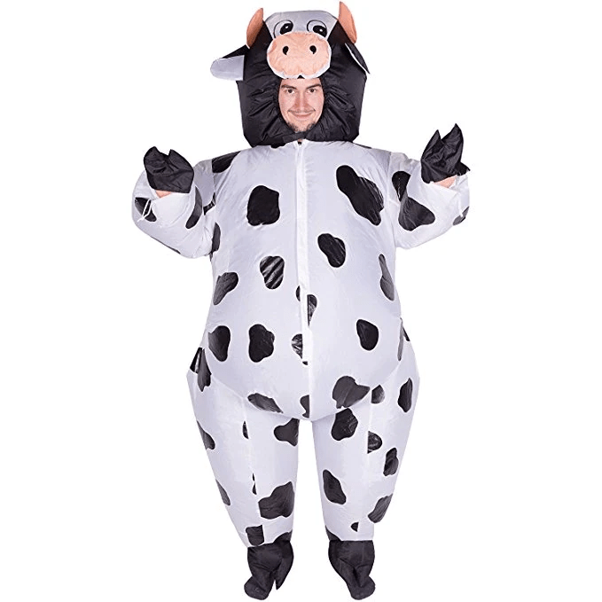 Animal Cosplay Inflatable Cow Costume Halloween Party Adult Fancy Inflatable Costume