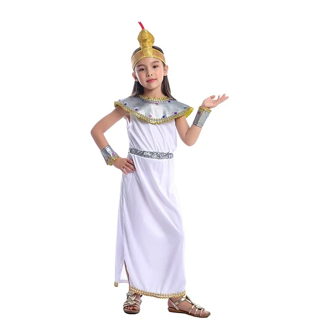 Elegant Egypt Cleopatra Cosplay Dress For Girl The Middle East Halloween Carnival Performance Theme Party Show Role Play For Kid
