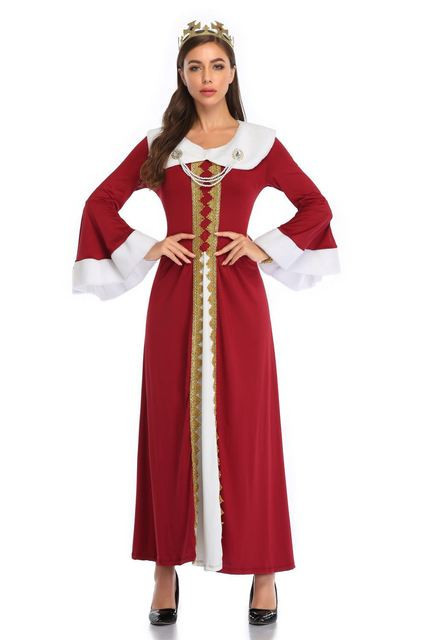 Halloween European Royal Costume Cosplay for Men Women Queen and King Couple Clothes