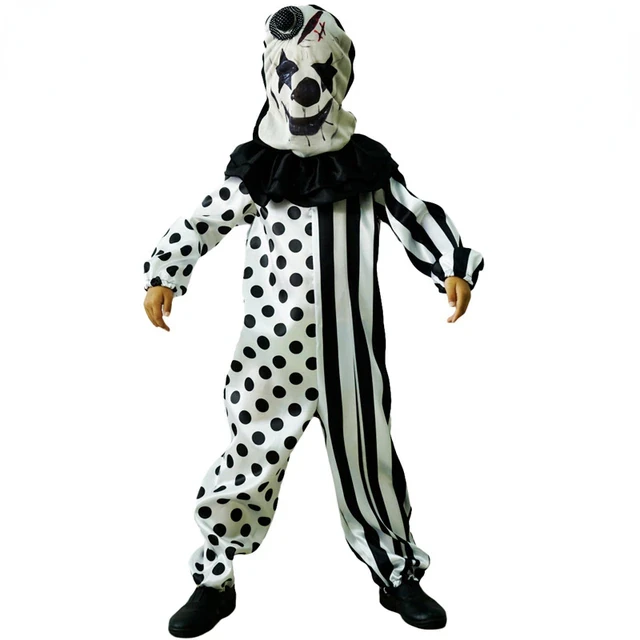 Jack Cosplay Halloween Children's Game Devil Clown Costume Party Kid Jack Jumpsuits Mask Costume Set
