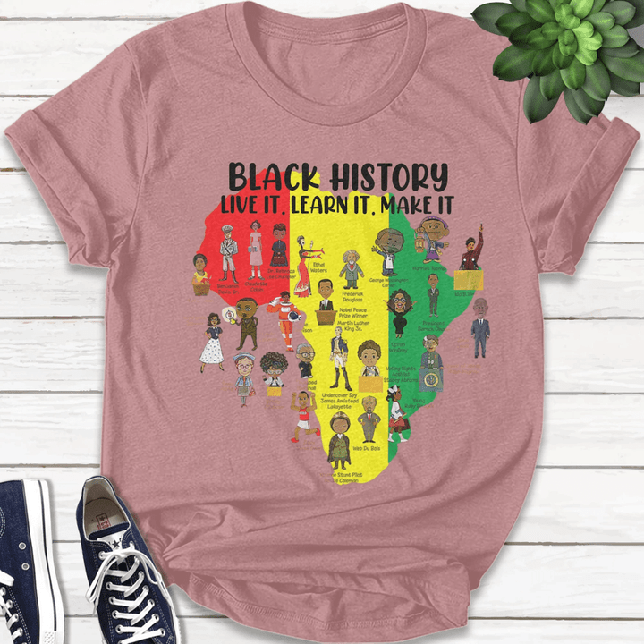 Black History Kid's Shirt, ABCs of Black American History Month Tshirt, BLM Black Lives Matter Graphic Tee, Black History Kids B-19022272