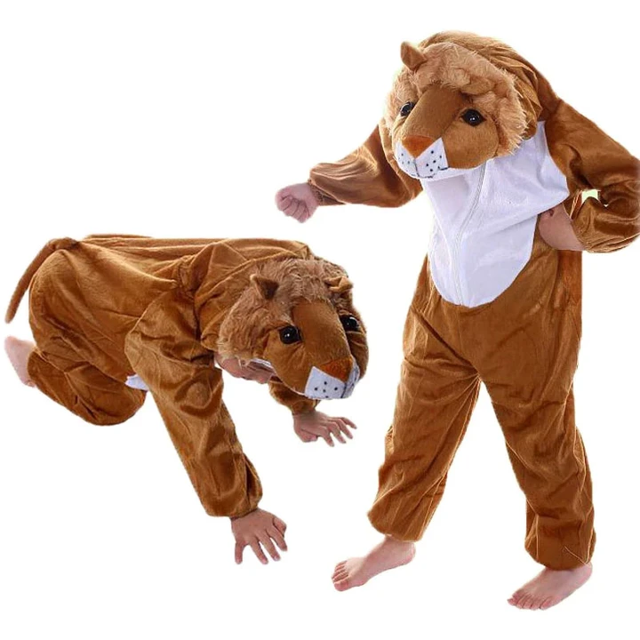 Umorden Children Kids Toddler Pajama Cartoon Animals Lion Costume Performance Clothes Jumpsuit Children's Day Halloween Costumes
