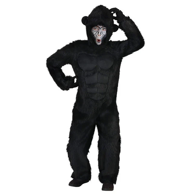King Kong Cosplay Costume for Adult Kids Plush Furry Mascot Anime Halloween Venice Carnival Dress Suit Fursuit orangutan Gorilla