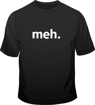 Meh Internet Geek Nerd Funny Mens Loose Fit Cotton T-Shirt