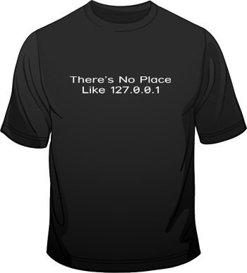 There's No Place Like Home 127.0.0.1 Internet Mens Loose Fit Cotton T-Shirt