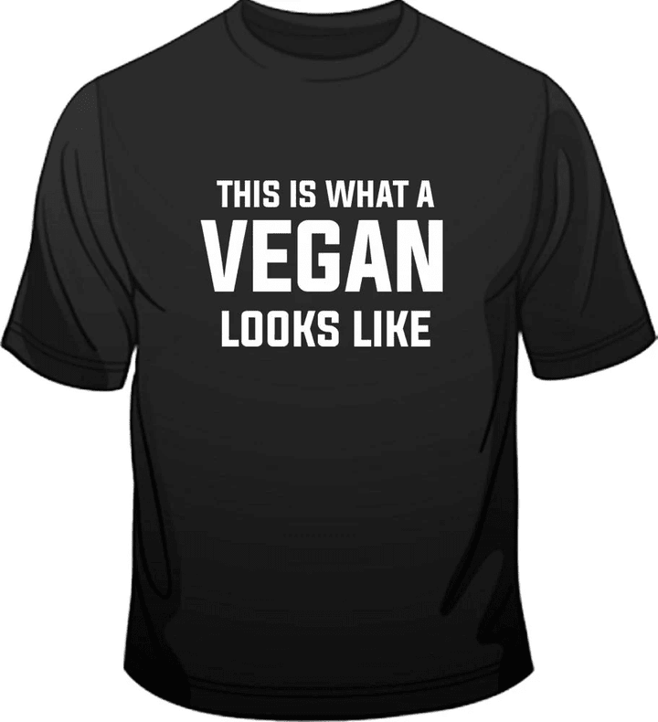 This Is What A Vegan Looks Like Loose Fit Funny Mens Fruit of the Loom T Shirt